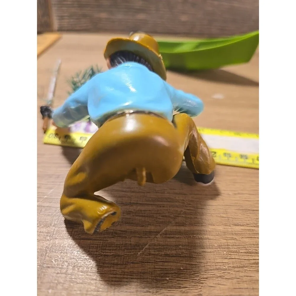 Wilton 1978 Cake Topper Fisherman in Boat w/Pole & Fish “Frustrated Fisherman”